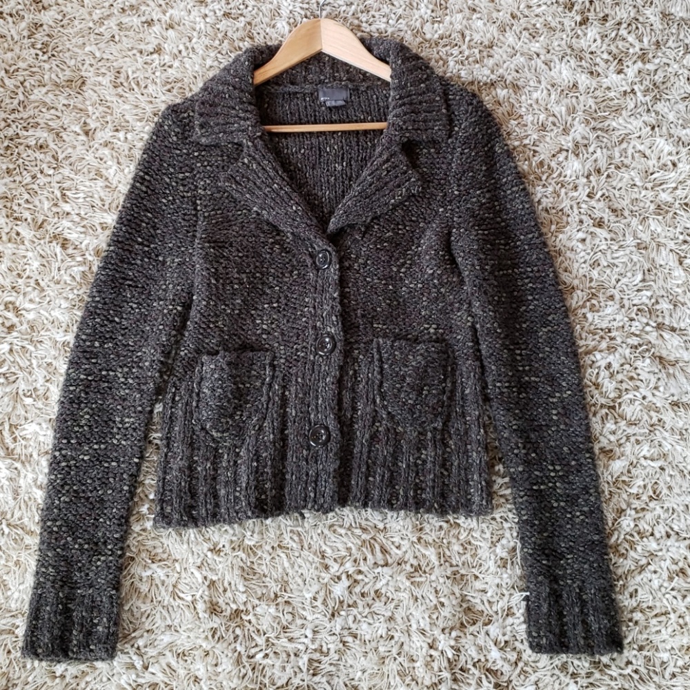 Mexx brown cardigan sweater size L.